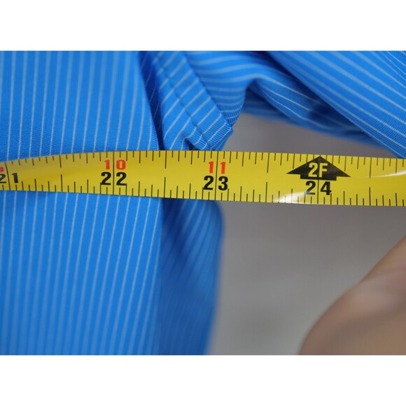 Peter Millar Men Summer Comfort Golf Polo Shirt Blue Striped Size Large - Picture 5 of 7